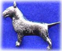 Dog Brooch Silver Plated - Bull Terrier