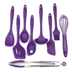 Chef Craft 9 Piece Silicone Kitchen Tool And Utensil Set Purple
