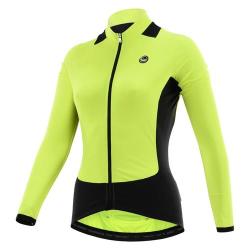 Womens Cycling Box Yellow & Black Long Sleeve Cycling Jersey