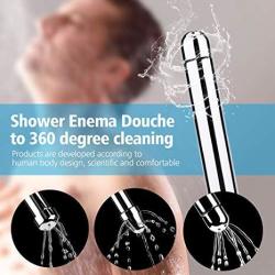 Hailicare Home Shower Enema Nozzle Kits 3 Style Heads Aluminum Vaginal Anal Cleaner Colonic Douche System Cleaner Enema Nozzle Kits 3 Shower Heads