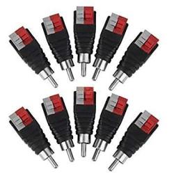 Lollipop Speaker Wire Cable To Audio Male Rca Connector Adapter Jack Plug 10PCS SET