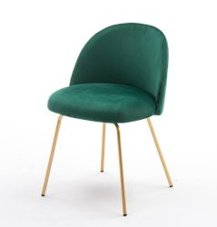 Asher Dinning Chairs With Gold Legs Set Of 2 Green