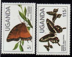 Uganda 1984 "butterflies" Set Of 4 Umm. Sg 452-5. Cat 7 80 Pounds.