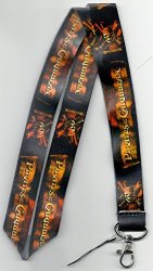 Pirates Of The Caribbean Lanyard Keychain With Badge Holder