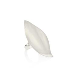 Organic Leaf Ring - 18KT White Gold Vermeil
