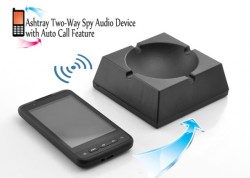 Ashtray Two Way Spy Audio Device With Auto Call Feature Sound Activation Tri Band Worldwide Use