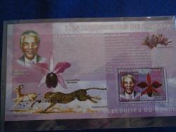 Congo Dem.rep. Mint Never Hinged. Orchids Mandela Nelson Cheetah