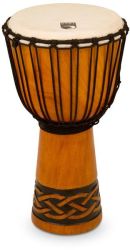 Toca Origins Series Rope Tuned 10 Inch Celtic Knot Wood Djembe Natural