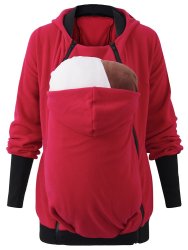 3 In 1 Babywearing Jacket Multifunctional Mother Kangaroo Zipper Hoodie