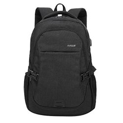 Baoblaze Multifunction USB Charge Men Backpack Laptop Camera Shoulder Bag Travel Business Rucksuck - Black
