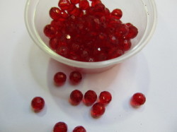 Acrylic Facetted 8mm Red - 40pc-cheap Courier Delivery