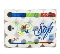 Soft 2 Ply Toilet Paper 24 Pack