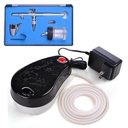Aw 0.35MM Dual Action Spray Airbrush Black Makeup Air Compressor Kit Nail Cosmetic Beauty Salon