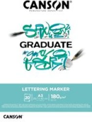 Canon Canson A3 Graduate Lettering Marker Pad - 180G 20 Sheets