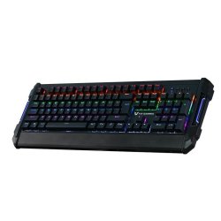 VX Gaming VX-104-BK Reinforce Series Black Mechanical Rainbow Lightning Keyboard