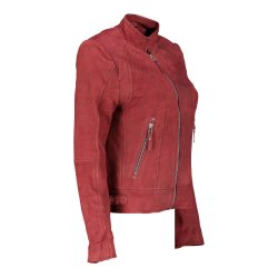 Women's Elba Leather Jacket Snuff Red - - S