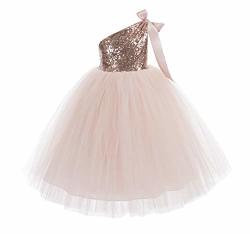 Ekidsbridal One-shoulder Sequin Tutu Flower Girl Dress Wedding Pageant Dresses Ball Gown Tutu Dresses 182 4