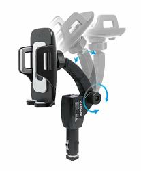 Capdase Car Charger Mount Flexi II Charging Arm F30 Strengthen Clamp For Smartphone - Black