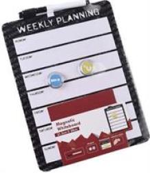 Magnetic Weekly Planner –includes Black Whiteboard Pen With Eraser At Other End Size: 215MM X 280MM 2X Magnet Buttons 2X Double-sided Tape For