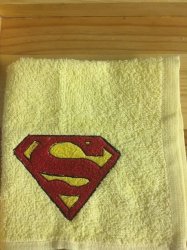 Embroidered Superman Face Cloth