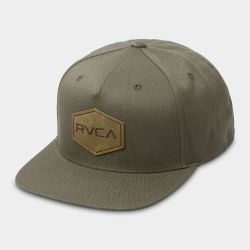 RVCA Boy&apos S Green Commonwealth Dlx Snapback Cap