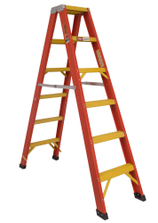 6 Step Double Sided Full Fibre-glass Ladder