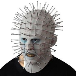 Scary Pinhead Masks Horror Movie Grimace Monster Halloween Cosplay Party Masks