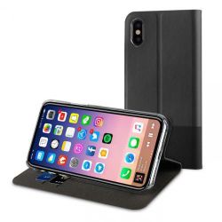 Muvit Folio Wallet Case Black - Iphone XS Iphone X