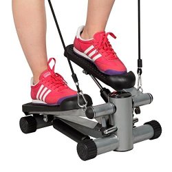 Air Stepper Climber Exercise Fitness Thigh Workout Machine Gym Trainer W bands Livebest Folding Fitness Step Machine Air Walk Trainer Exercise Stepper Glider With Lcd