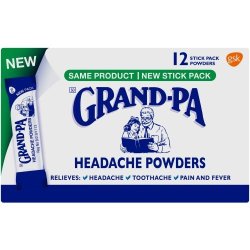 Grand-Pa Headache Powders Stick 12 Pack