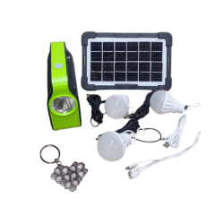 FA-999B Solar Powered Lighting System With 3 Bulbs And Handmade Keyholder