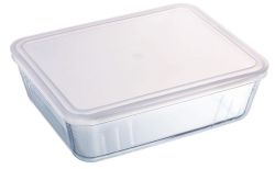 - 1.5 Liter Cook And Freeze Glass Rect Dish With Plastic Lid