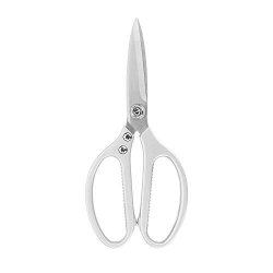 Kitchen Shears - All Stainless Steel Heavy Duty Scissors Multi Purpose Utility Shears For Chicken Beefs Poultry Fish Meat Vegetables Cloth Paper Iron Sheet