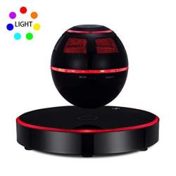 Levitating Speaker Esotica Floating Speaker With Bluetooth 4.1 360 Degree Rotation Touch Control Button And Colorful LED Flashing Show Magnetic Black