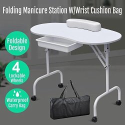 Deals On Yaheetech White Portable Manicure Nail Table Station Desk Spa Beauty Salon Equipment Foldable Not Foldable Manicure Table Foldable Compare Prices Shop Online Pricecheck