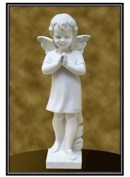 30CM Praying Girl Angel In Marble