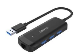 UNITEK Uhub Q4+ 4-IN-1 Powered USB 3.0 Ethernet Hub H1111A