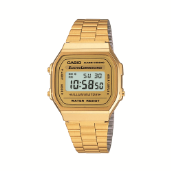Casio Retro Digital Stainless Steel Gold Tone Watch
