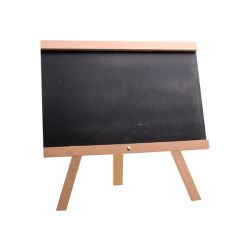 Blackboard - Wooden Frame - Black & Brown - Tripod Stand - 4 Pack