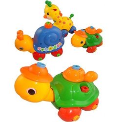 Coffled 4 Pack Removable Animals Disassembly Toy Giraffe Bunny Turtle Snail Plastic Funny Toys Best Xmas Gifts For Children Various