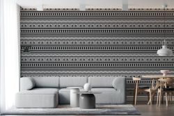 African Print Swazi Inspired Ubuntu Wallpaper Grey