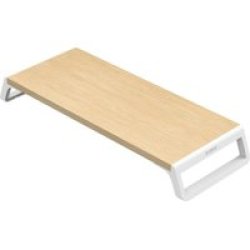 Orico Monitor Stand Riser Wood+abs - White