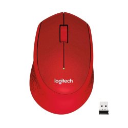 Logitech M330 Silent Plus - Right-hand - Mechanical - Rf Wireless - 1000 Dpi - Red