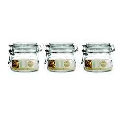 Consol - 500ML Storeit Jar With Clip-top Lid -3PK