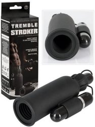 Tremble Stroker Silicone Masturbator With Gyrating Bullet Vibrator