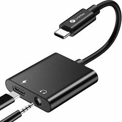 Linklike 2IN1 USB C To 3.5MM Headphones Adapter Pd Fast Charging Hi-res Sound Compatible With Google Pixel 4 4 XL 3 3 XL 2 2 XL Galaxy Note 10