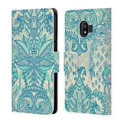 Official Micklyn Le Feuvre Botanical Geometry Patterns 3 Leather Book Wallet Case Cover For Samsung Galaxy J2 Pro 2018