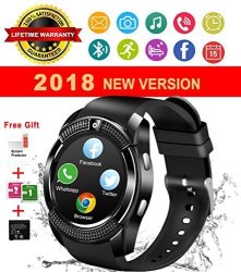 Bluetooth Smart Watch With Camera Waterproof Smartwatch Touch Screen Phone Unlocked Cell Phone Watch Smart Wrist Watch Smart Watches For Android Phones Samsung Ios
