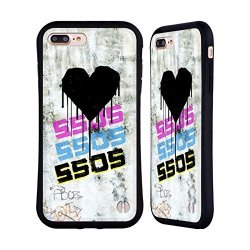Official 5 Seconds Of Summer Jetblack Graffiti Hybrid Case For Apple Iphone 7 Plus 8 Plus