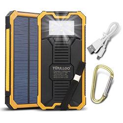 Solar Power Bank Solar Power Bank Charger 10000MAH Waterproof Shock-resistant Solar Power Bank Ba...